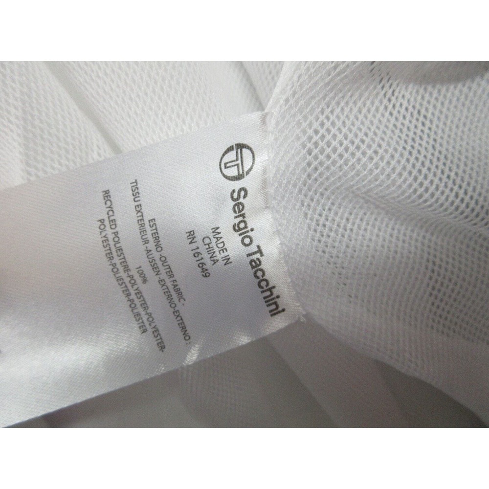 NWOT Sergio Tacchini TCP Shorts Mens Size XXL Mesh Lined WHITE NAVY BLUE Shorts - Picture 13 of 13
